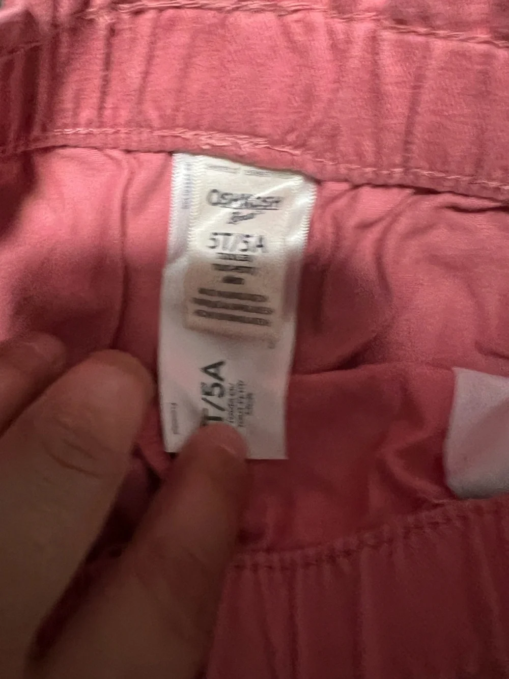 OshKosh B'gosh Pink High-Waist Elastic Pull-On Shorts Size 5T